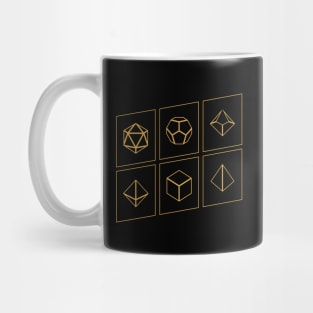 Polyhedral D20 Dice Set Tabletop RPG Gaming Mug